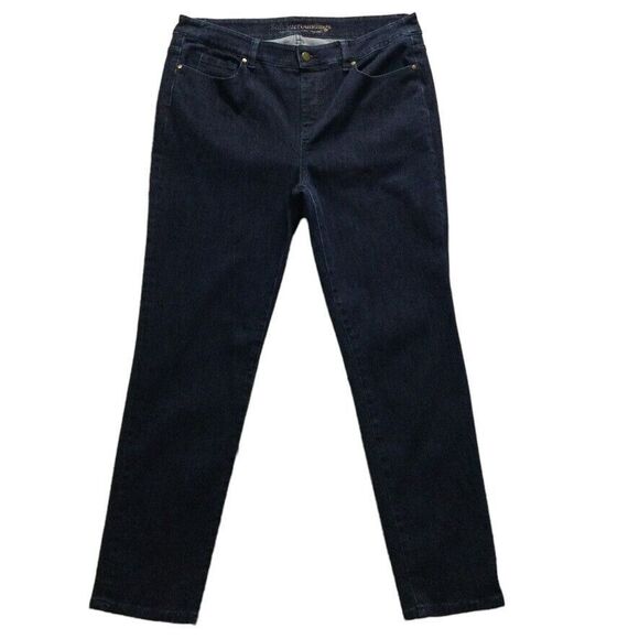 Soft Surroundings Womens Jeans size Medium Dark Wash Straight Leg x29" High Rise - Picture 1 of 11